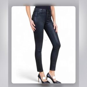 Level 99 Tanya High Rise Coated Skinny Jeans
